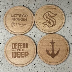 Seattle Kraken Wooden Coasters by Amazon